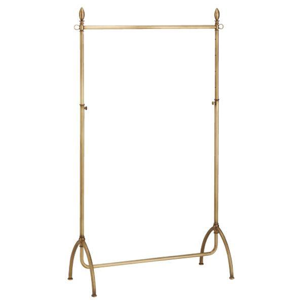組立式ハンガーラック 1段 アンティークゴールド 装飾アールタイプ 幅90cm EX-309-6-1
