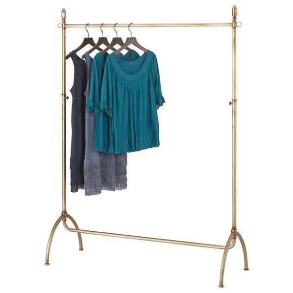 ゴールドハンガーラック アンティーク 1段 装飾アールタイプ 幅120cm EX-309-6-2