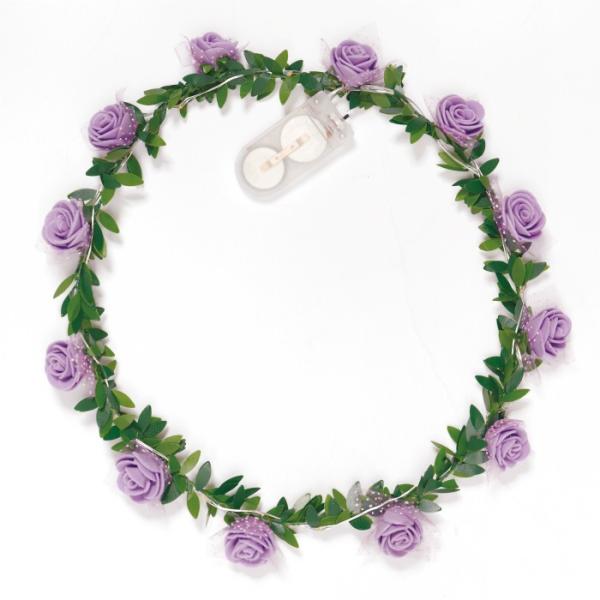 レディース LEDcostume(コスチューム) ELEX光る花かんむり ラベンダー(CL) イベン...