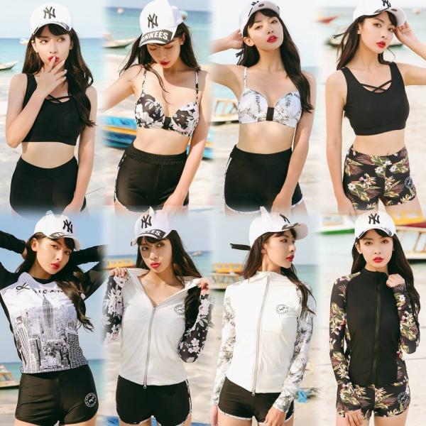 選べる！フィットネス水着/全4色 水着 新作 長袖 ジム 無地 シンプル プール 海