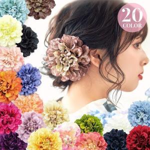 浴衣 髪飾り 子供 花 20代 30代 40代 50代 クリップ 白 青