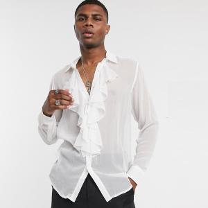 熟考する 病な 他のバンドで ワイシャツ フリル メンズ Kozaci Org