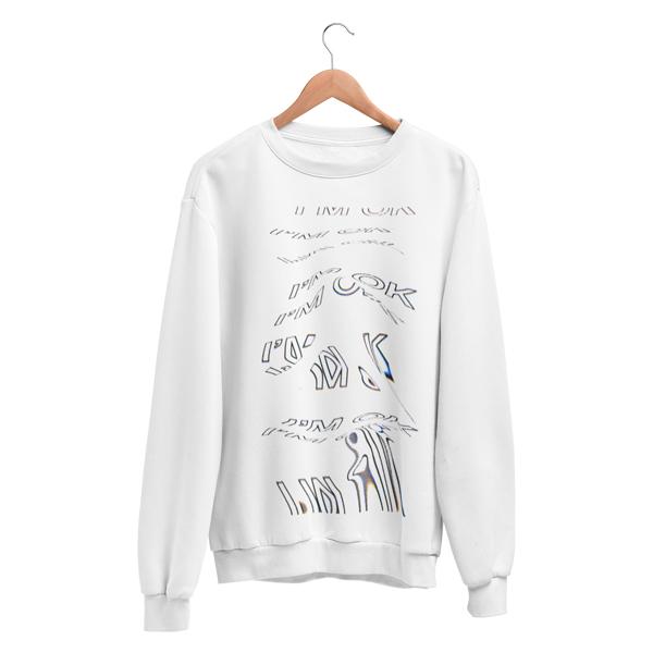 フォト プリント トレーナー プルオーバー ガール プリントトレーナー ブラック ホワイト メンズ長...