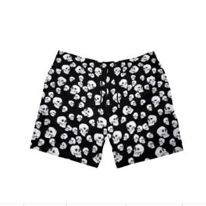 メンズ 　スイム　ショーツ ショート パンツ 総スカル ドクロ　水着 スイムショーツ ショートパンツ ボトム トレンド【DIVAオリジナル】