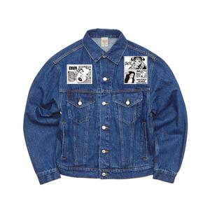 極美品✨45rpm Gジャン デニムジャケット インディゴ 希少 刺繍 S 手書き風 一筆書き風刺繍 デニムジャケット メンズ Gジャン ジージャン