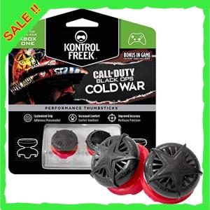 KontrolFreek Call of Duty: Black Ops Cold War Performance Thumbsticks for Xbox One, Xbox Series X Controller 2高層、凸 黒/赤