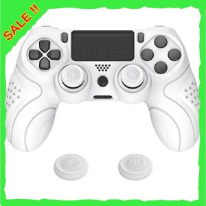 Playvital PlayStation4に対応する人間工学に基づいたソフト滑り止めコントローラーシリコンケースカバー、PS4