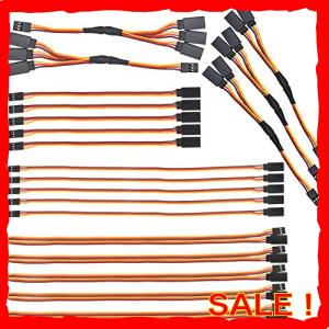 GTIWUNG サーボYハーネス 150mm 6" Y サーボ延長コードワイヤ サーボ延長ケーブル100mm/150mm/300mm サーボ延長ケーブル JRプラグ サーボ延長リー