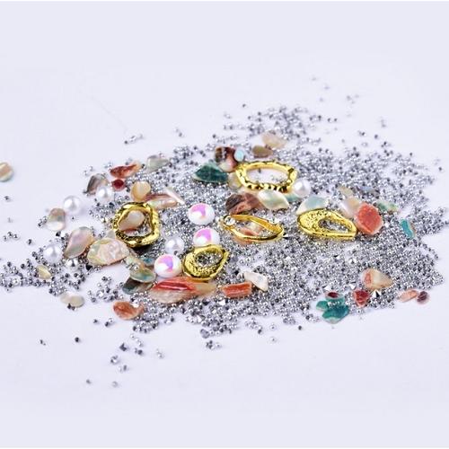 art-018 マーメイド風　パーツセット　かわいい　キラキラ　ブリオン　シェル　パール　ネイルアー...