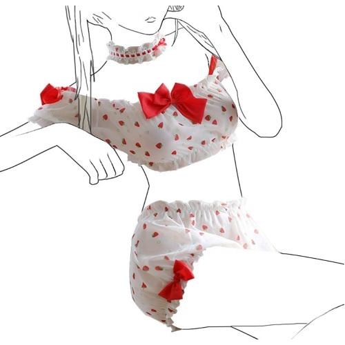 セクシーコスプレ いちご 可愛い パジャマ レディース スイート ランジェリー ナイトウェア オフシ...