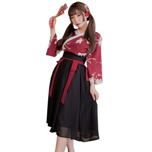 【D-C10049】和服 漢服 浴衣 コスプレ 着服 花魁 スカート レトロ風 仮装 和風 古典美人...