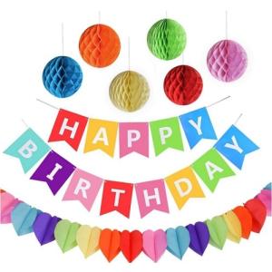 誕生日 飾り付け セット 特大6つのペーパーフラワー
