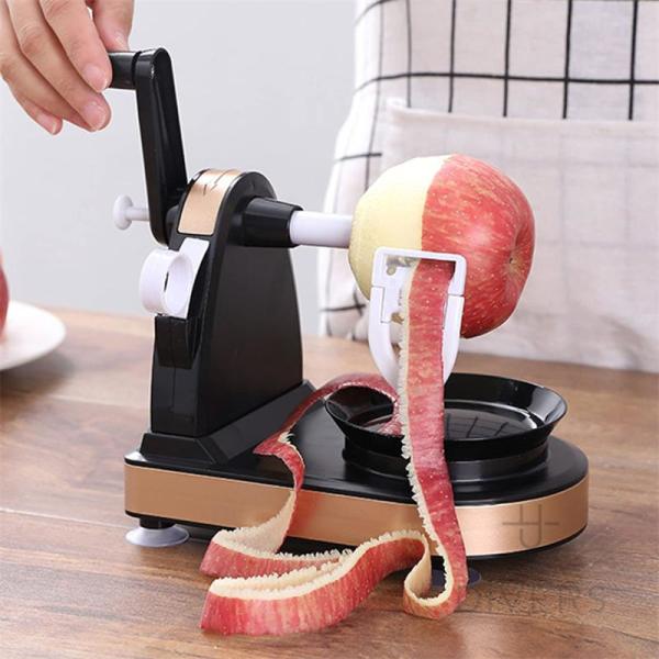 手回し皮むき機 家庭用 多機能 フルーツ皮むき器 ピーラー 果物削り 皮むき器 回転式 フルーツピー...