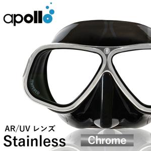 ダイビング マスク アポロ apollo バイオメタルマスク pro クロム bio metal mask 二眼 水中マスク スキューバダイビング｜diving-hid