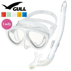 ダイビング マスク シュノーケル セット 軽器材 2点セット GULL マンティス 5  度付き 対応  【mantis5-leiladry】｜diving-hid