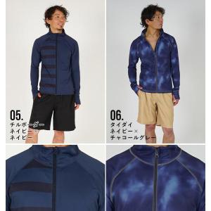 ラッシュガード メンズ 長袖 水着 ジップアッ...の詳細画像4