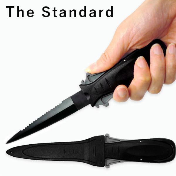 スピアフィッシング ナイフ The Standard ザ・スタンダード ブラック ブレード ダイバー...