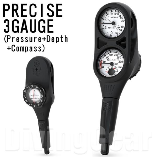 AQUA LUNG(アクアラング)　プレシス3ゲージ(残圧計+水深計+コンパス) [614121] ...