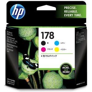 （まとめ） HP178 インクカートリッジ 4色マルチパック CR281AA 1箱（4個：各色1個）...