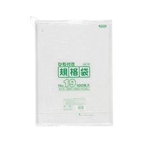 規格袋ひも付 19号100枚入03LLD透明 LK19 〔（15袋×5ケース）合計75袋セット〕 38-476｜diy-kiraku