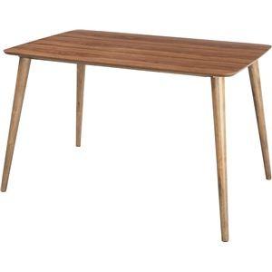 ダイニングテーブル リビングテーブル 幅120cm 長方形 木製 ラバーウッド Tomte トムテ ...