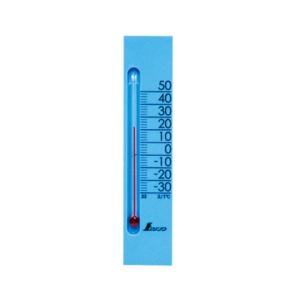温度計 シンワ温度計 マグネット付 プチサーモスクエア　縦型　135mm　ブルー (ご家庭・教室・オフィス)｜diy-tatsu