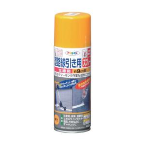 アサヒペン 道路線引き用スプレー細線用 黄色 4...の商品画像