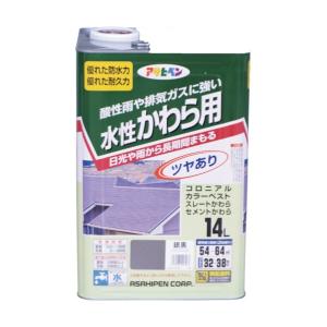 カンペハピオ】水性塗料 水性かわら用屋根ペン【15kg 新あずき色