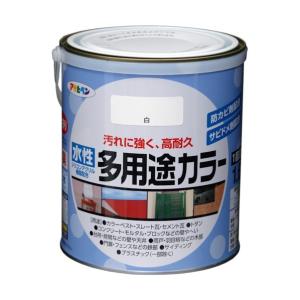 アサヒペン 水性多用途カラー ツヤ消し白 1.6L 1缶の高価買取価格