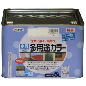 アサヒペン 水性多用途カラー 白 5L 1点の高価買取価格