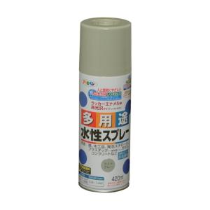 アサヒペン 水性多用途スプレー ライトグレー 420ml｜diy-tool