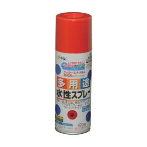 アサヒペン 水性多用途スプレー 赤 420ml｜diy-tool