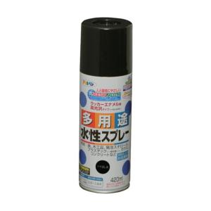アサヒペン 水性多用途スプレー ツヤ消し黒 420ml