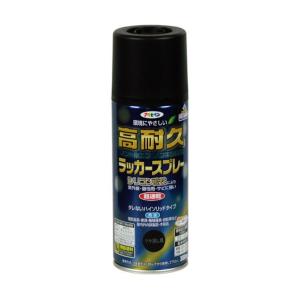 アサヒペン 高耐久ラッカースプレー ツヤ消し黒 ...の商品画像