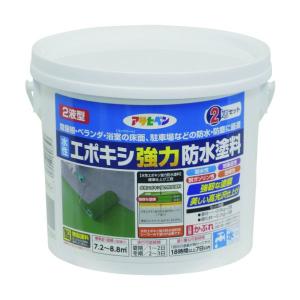 アサヒペン 水性2液型エポキシ強力防水塗料 ライトグレー 2kg｜diy-tool