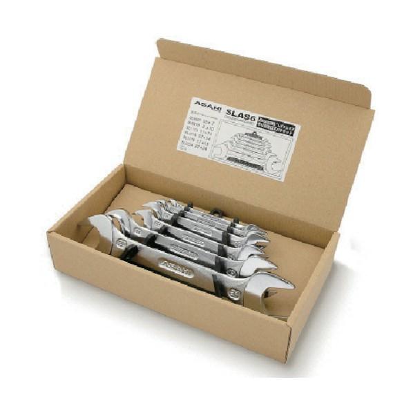 旭金属工業 ＲＥＶＯＷＡＶＥ両口スパナセット６本組（機工） SLAS6