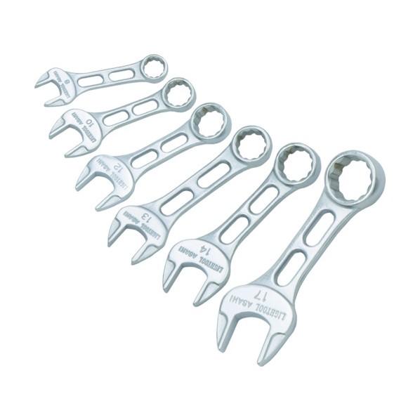 旭金属工業 ＡＳＨライツールコンビネーションスパナプチコンセット６本組 157 x 70 x 50 ...