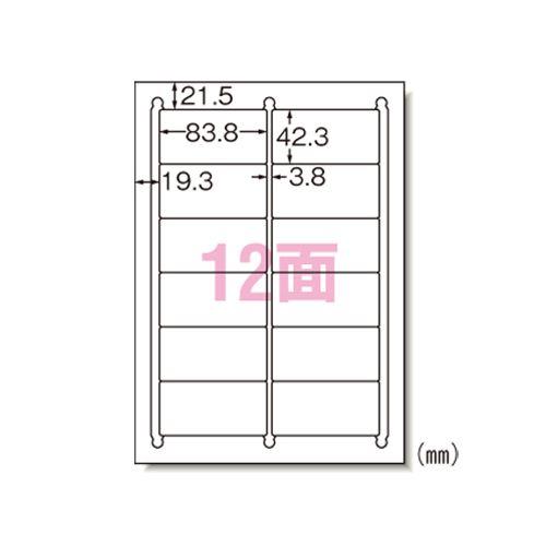 エーワン はがしやすいラベル12面100入り 28844