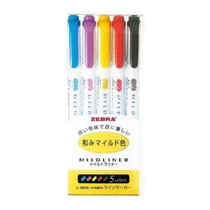 ゼブラ マイルドライナーRC5色セット WKT7...の商品画像