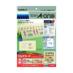 エーワン（A-one） メール便発送 マルチカード小さいサイズ 44面 51161