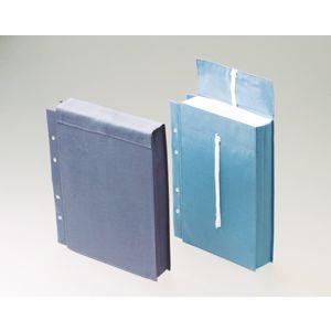ファイル 布製図面袋面ファスナー式 ライトブルー ZN-L03B