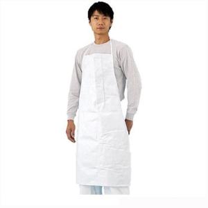 アゼアス デュポン(TM)タイベック(R)製ビブエプロン10枚入り 約100×70cm 5470 0