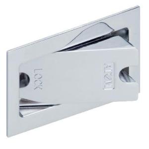 アトムリビンテック アウトセット引戸錠間仕切錠 クローム OS-B2 070219