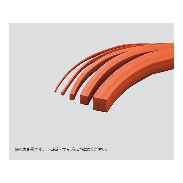 アズワン シリコーンスポンジ紐 角 赤 25mm×25mm 3-3218-80