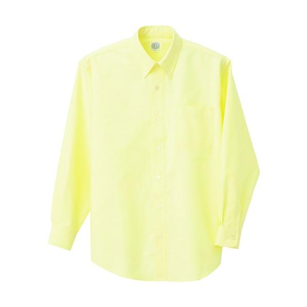アイトス 長袖T/Cオックスボタンダウンシャツ(男女兼用) 019イエロー L 7822