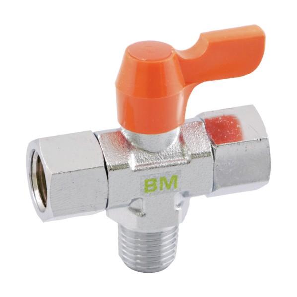 アトム ＡＳＯＨエースボール縦型三方弁外内ねじ型ＰＴ１／８ＸＰＴ１／８ BM-5111 1