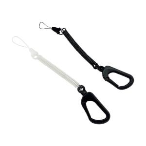 エアージェイ カラビナ スマホスパイラルストラップ BK