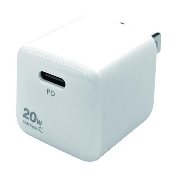 エアージェイ PD20W type-Cミニキューブコンセント充電器 WH AKJ-20WPDS WH...