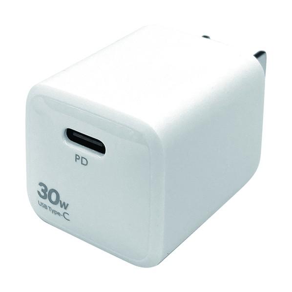 エアージェイ PD30W type-Cミニキューブコンセント充電器 WH AKJ-30WPDS WH...