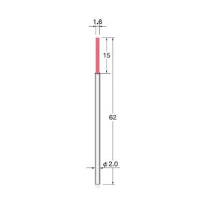 アルゴファイルジャパン ファイバーストーンブラシ Φ1.6X15軸 Φ2.0 62L BM1620F｜diy-tool